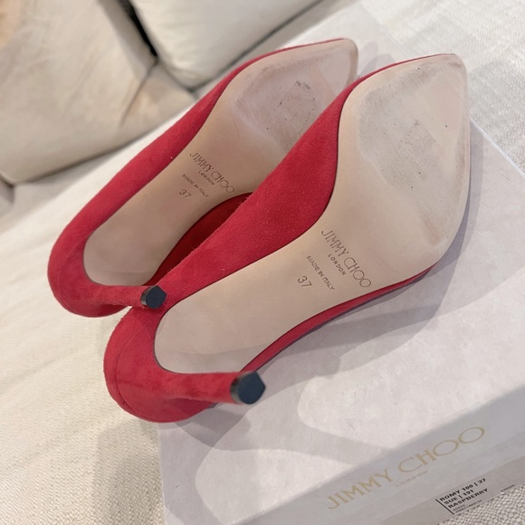NWT Jimmy Choo Romy 100 Raspberry Suede - Picture 4 of 5